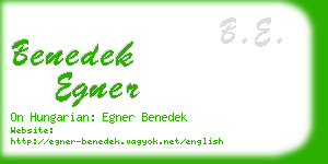 benedek egner business card